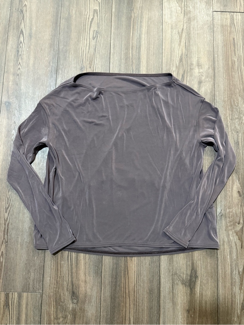 Lululemon Softstreme Drapey Long Sleeve Brown Purple Tone Top 10 12